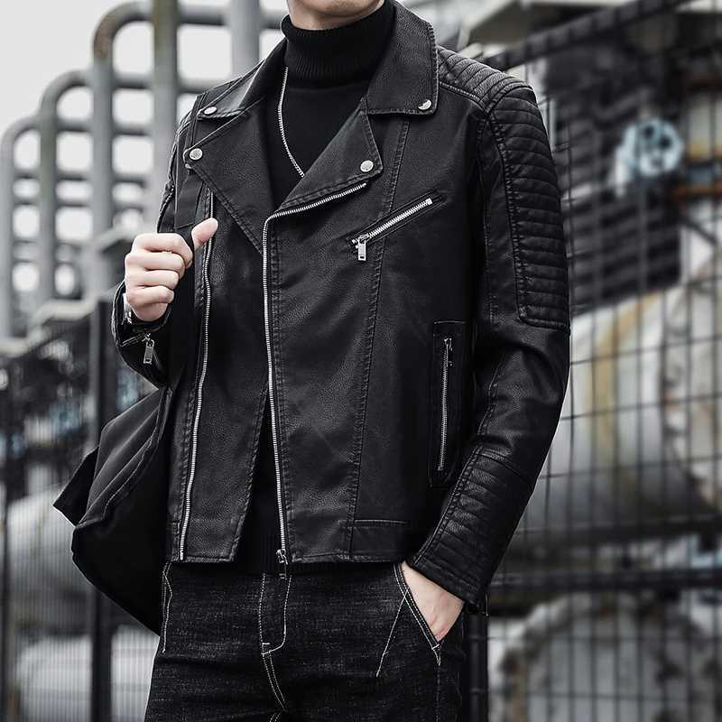 New Mens Autumn and Winter Men High Quality Fashion Coat Leather Jacket Motorcycle Style Male Business Casual Jackets Men 3XLX240913