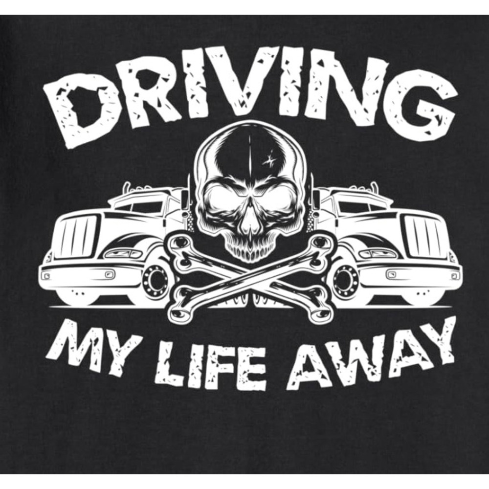 Long Sleeve Shirts for Men sweatshirt Driving My Life Away Funny Truck Driver Gift Sweatshirt Tee Streetwear Casual tops clothes