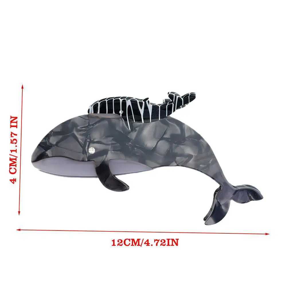 New Design Cartoon Marine Shark Hair Clips Cute Blue Whale Acetate Hair Claw Hair Tiara Accessories Vintage Jewelry GiftsX240912