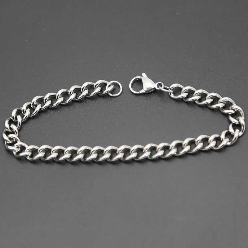316L Stainless Steel Bracelet 7mm Curved O Necklace Bracelet For Women Men Girl BoyX240913