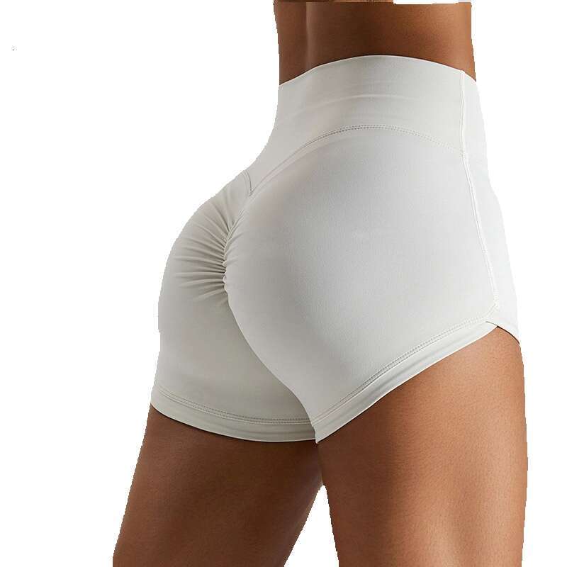 Honey Peach Hip Lifting Yoga Womens High Waist Folded Tight Fitness Quick Dried 3/4 Sports Shorts Workout Clothe Woman Yoga Top Womens Workout Clothe