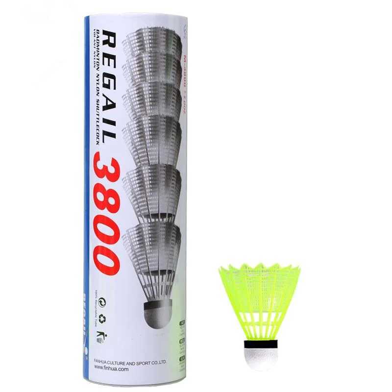 6pcs a Barreled Badminton Imitation Nylon Ball Plastic Shuttlecock Ruffles Fiber Head Shuttlecock Racquet Sports Accessories Y240912