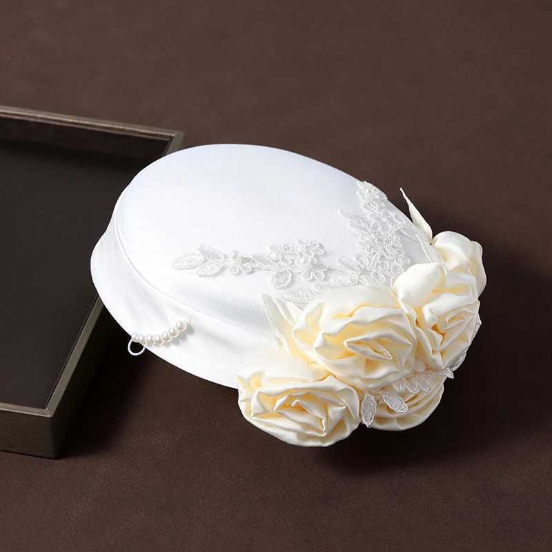 New style French Hepburn top hat bridal dress hair accessories retro travel photo wedding headdress hatX240913
