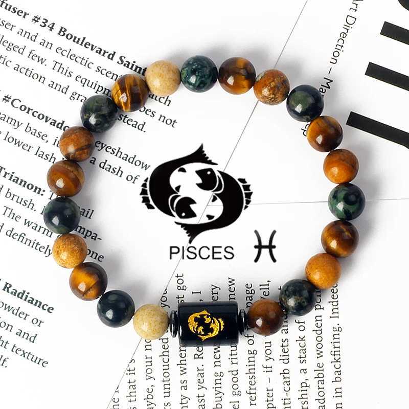 12 Zodiac Bracelets for Men Leo Libra Bracelets for Men Gemini Virgo Charm Bracelets for Women Couple Jewelry W240913