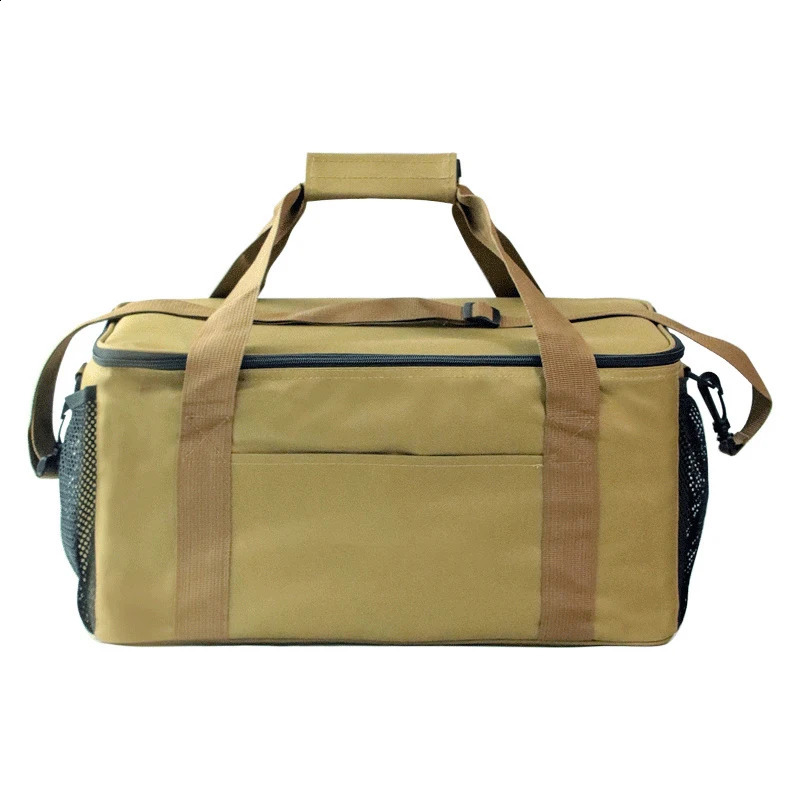 Outdoor cooking bag waterproof camping organizer cooler lunch box portable large capacity storage handbag 240910