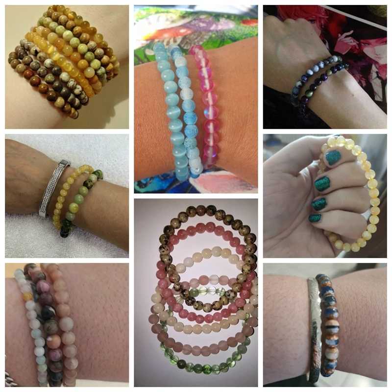 Mens Natural Stone Bead Bracelet 6mm Amethyst Citrines Apatite Tiger Eye Genuine Elastic Bracelet Mens Jewelry Bracelet W240913