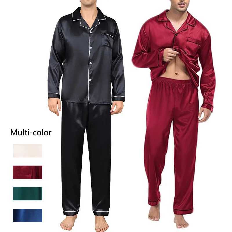 Plus Size Autumn Winter Lapel Long-Sleeved Cardigan Trousers Pajamas Men Solid Youth Casual Simple Homewear 2PCS/Set Sleepwear Y240913