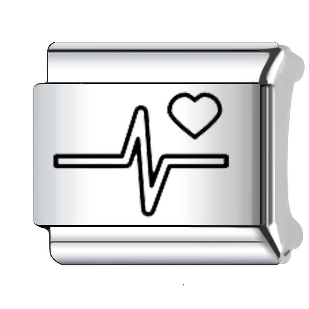 New Women's Gift Classic pattern sports Bead Italian Charms Links Bangle Beads Fit 9mm Stainless Steel Bracelet Making DIY For Women Fashion Jewe