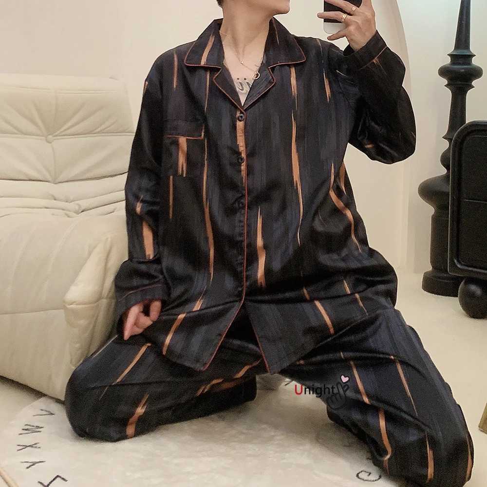 Men Pajamas Sets Long Sleeve Summer Cotton Sleepwear Plus Size M-5XL Loungewear Homewear Night Wear Pyjama Y240913