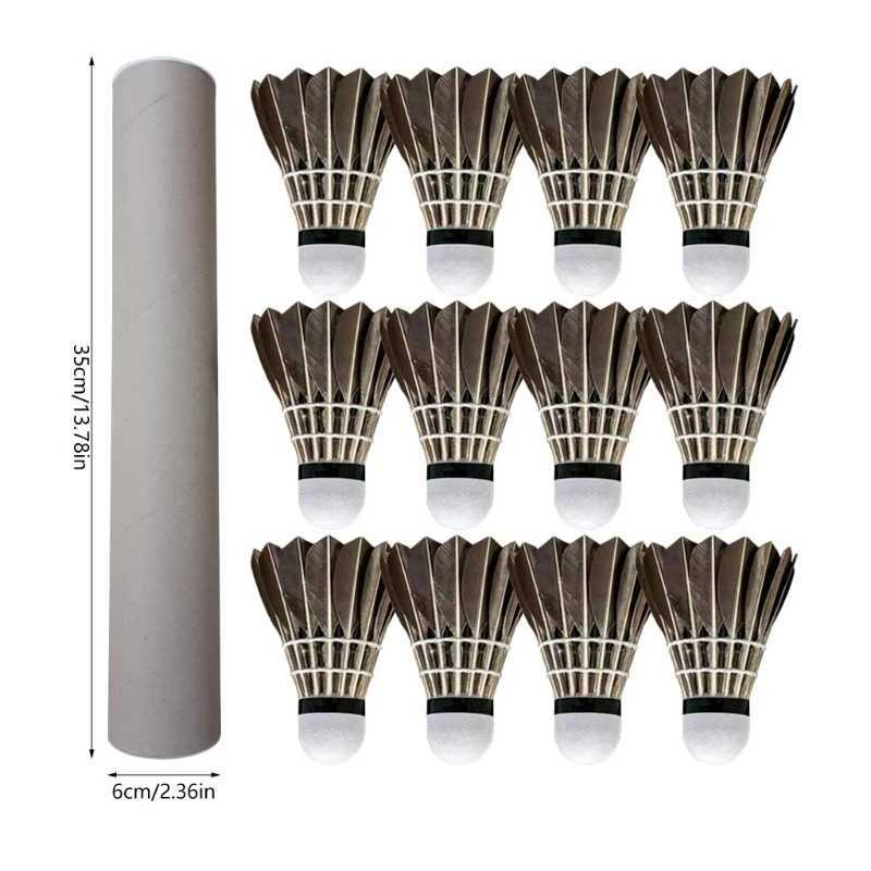 Badminton Shuttlecocks Professional Duck Feather Badminton Shuttlecocks Set for Indoor Outdoor Recreational Game Play R66E Y240912
