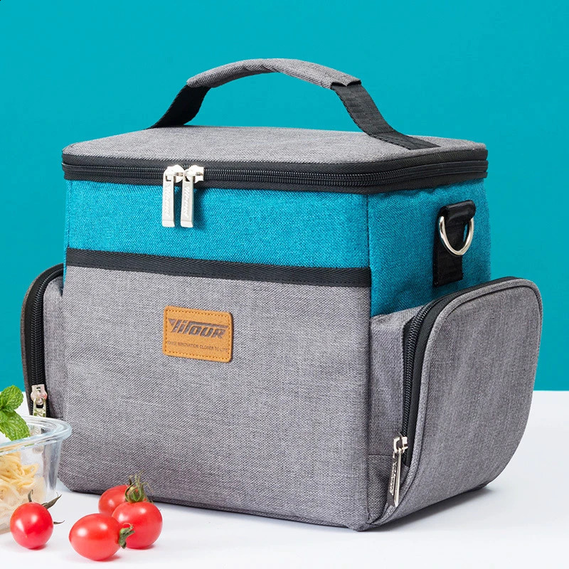 Large capacity insulated lunch cooler bag portable folding picnic beer ice pack food preservation container 240910