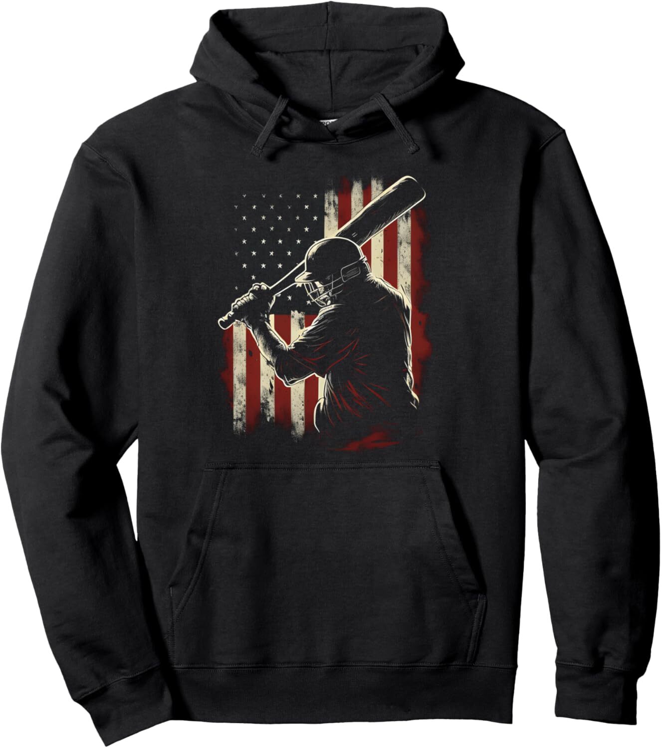 Hoodie for Mens Womens Baseball American Flag USA Pride Sports Fan Gift Pullover Hoodie Graphic Hoodies sweatshirt Pullover Long Sleeve