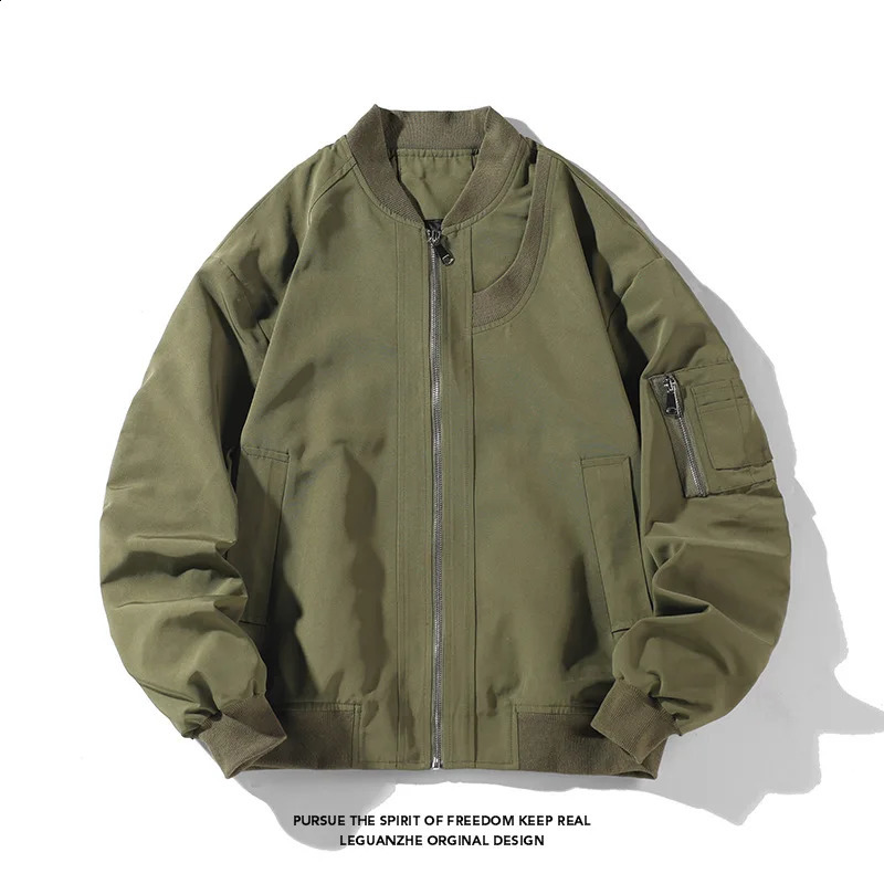 Casual Shirt American Retro Pilot Jacket Unisex Couple Fashion Loose Big Baseball Jacket 240909