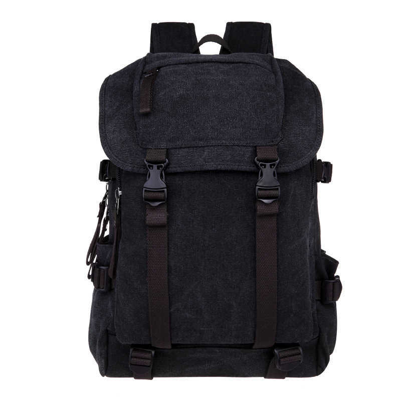 Canvas bag fashion color matching women's Canvas Backpack college style women's backpack 240915