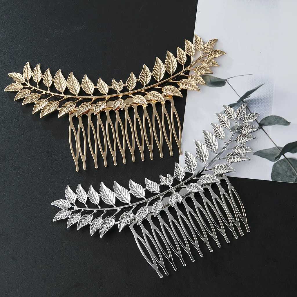 Bridal Wedding Hair Accessories Gold Color Leaf Hair Pins Clips for Women Hair Comb Jewelry Bride Headpiece Headdress GiftsX240913