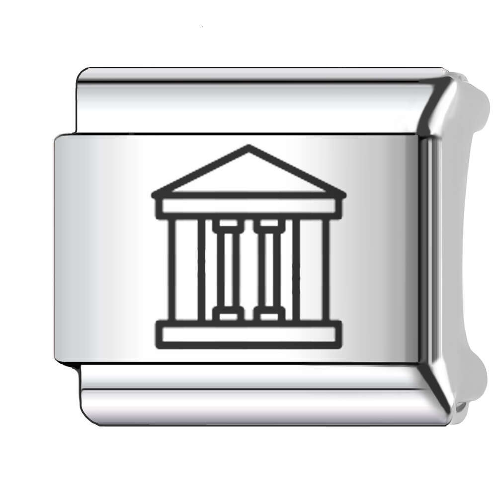 2024 New Women's Gift Classic pattern Italian Charms Links Beads Fit 9Mm Stainless Steel Bracelet DIY Making Jewelry