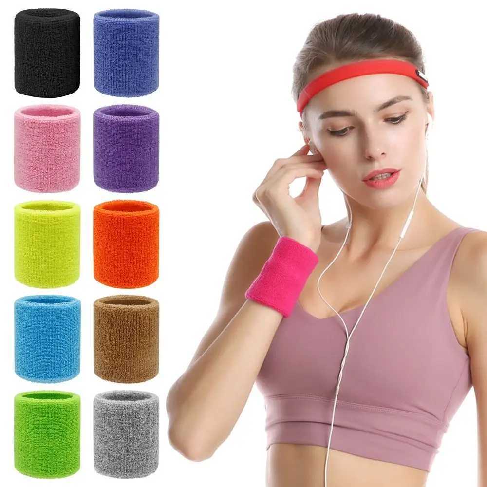 Wrist Support 1Pcs Guard Protector Strap Wrist Support Band Durable Sweat Towel Fitness Run Gym Sport Bracers 8x8cm Cotton Wristband z240913