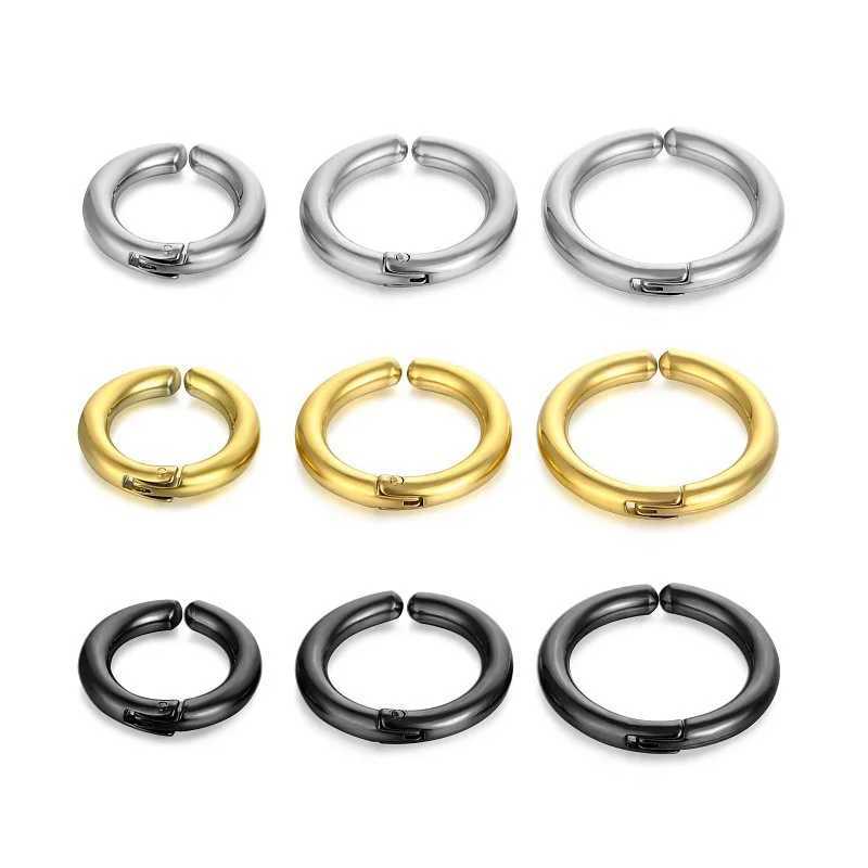 Punk Hip Hop Round Clip Earrings for Women Men Creative Simple C Ear Cuff Non-Piercing Clip Set Trend Jewelry GiftX240913
