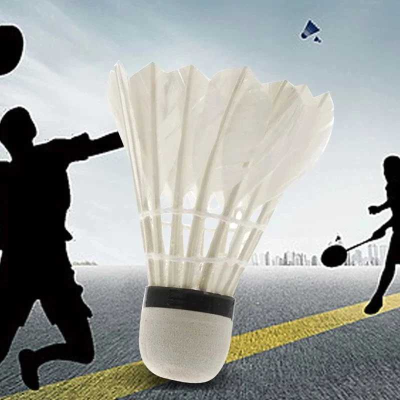 1/3/6/12pcsHigh Quality Ball Sports Tools Durable Foam Head Soft Texture Badminton Racket Badminton Goose Feather Y240912