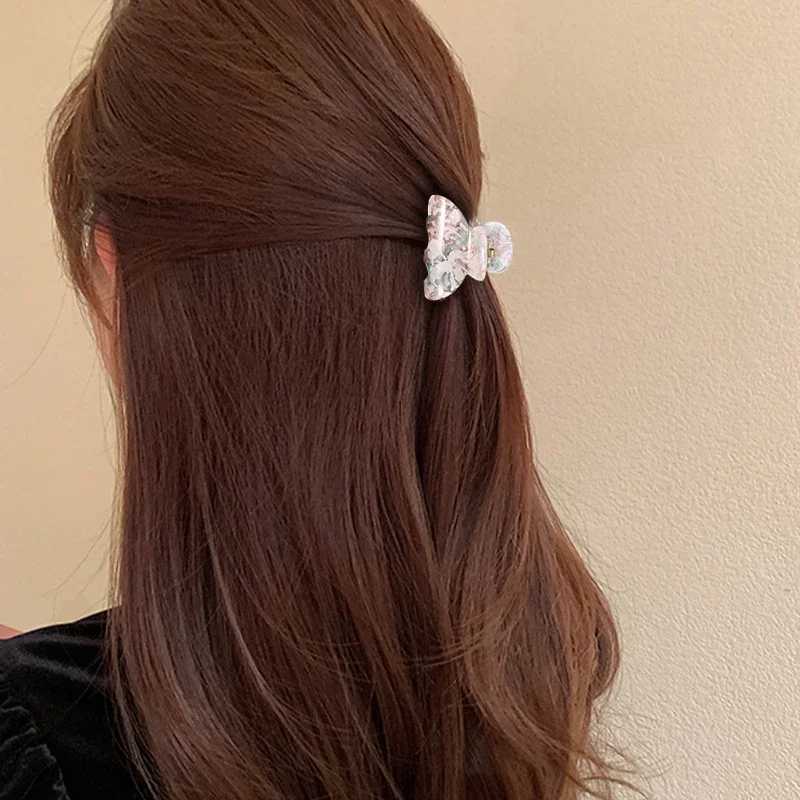 2023 Retro Fashion Mini Hair Claw Hair Clips Geometric Stripe Printing Women Hair Clips hairpin Girl Children AccessoriesX240912