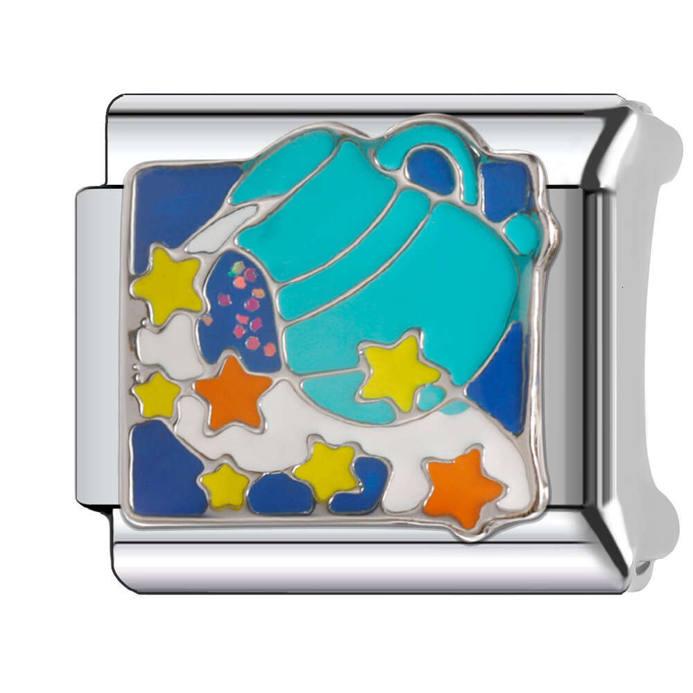 New Women's Gift ice-cream cake Bead Italian Charms Links Bangle Beads Fit 9mm Stainless Steel Bracelet Making DIY For Women Fashion Jewelry