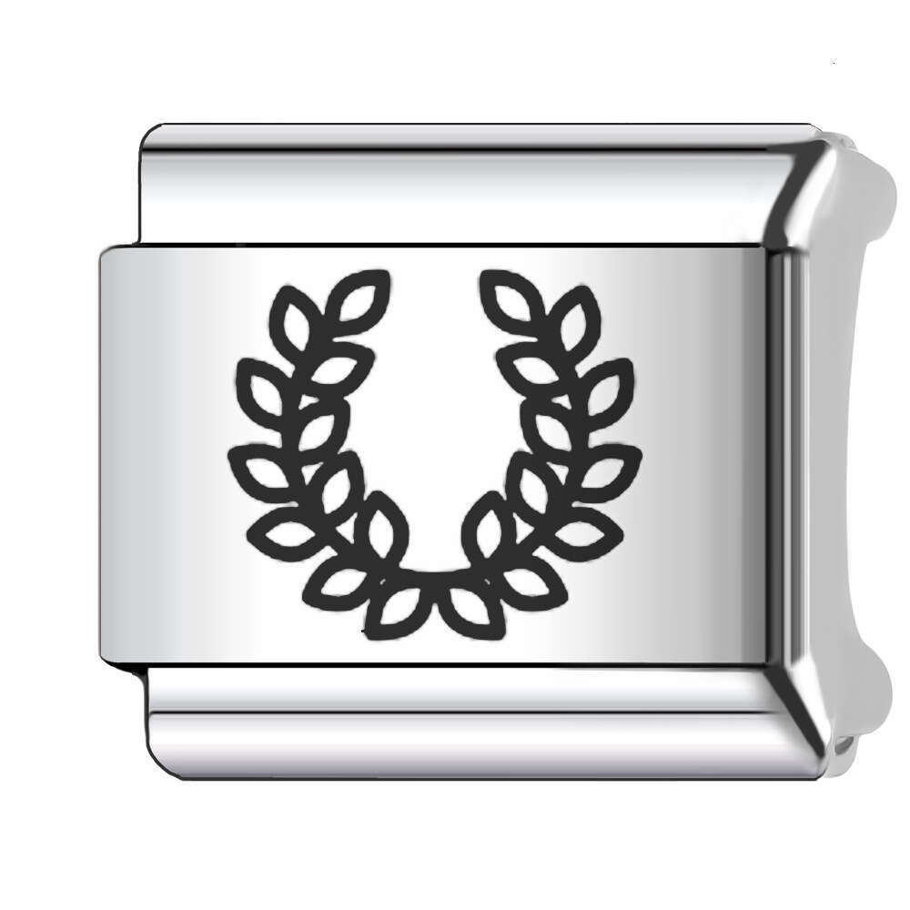 2024 New Women's Gift Classic pattern Italian Charms Links Beads Fit 9Mm Stainless Steel Bracelet DIY Making Jewelry