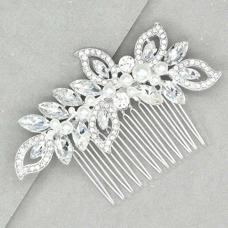 Crystal Pearl Tiaras Barrettes Hair Clips Hair Combs for Wedding Bride Women Hairpins Bridal Headpiece Hair Jewelry AccessoriesX240913
