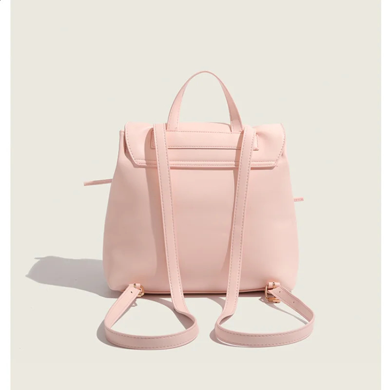 Trendy Fashion Womens Backpack Silver Bow Korean Handheld Bag Casual Texture Niche Multi functional Outdoor Travel Bag 240912