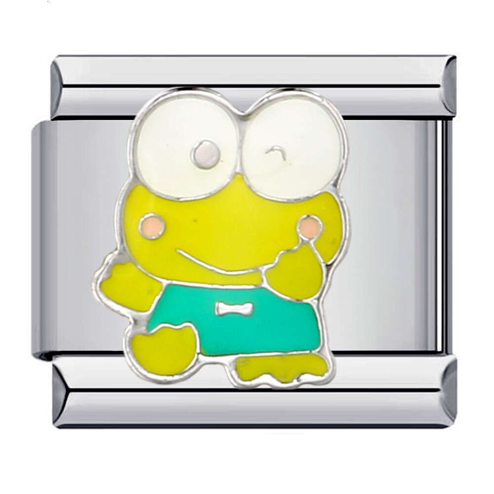 Stainless Steel Welding enamel Animal DIY Module Bracelet Italian Charm Bracelet Italian Charm Links Stainless Steel Fit 9Mm Bracelet Jewelry DIY Maki