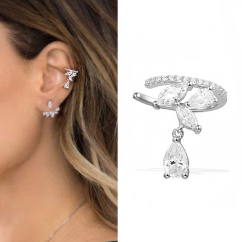 Simple Star Shape Zircon Ear Cuff for Women Charming Crystal Clip on Earrings Earcuff Without Piercing Earrings Jewelry GiftsX240913