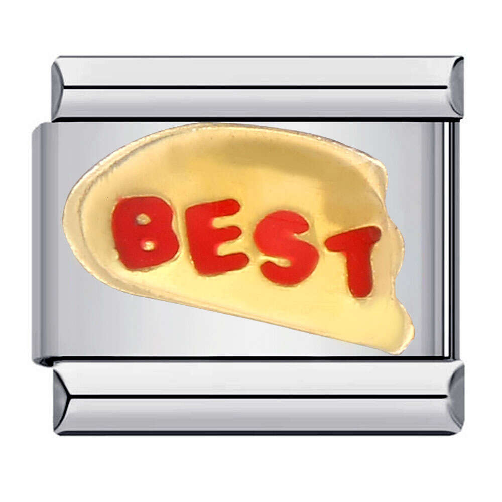 New welding pattern titanium steel gold-plated DIY module bracelet Italian Charm k Fit 9mm Bracelet Jewelry DIY Making Gifts