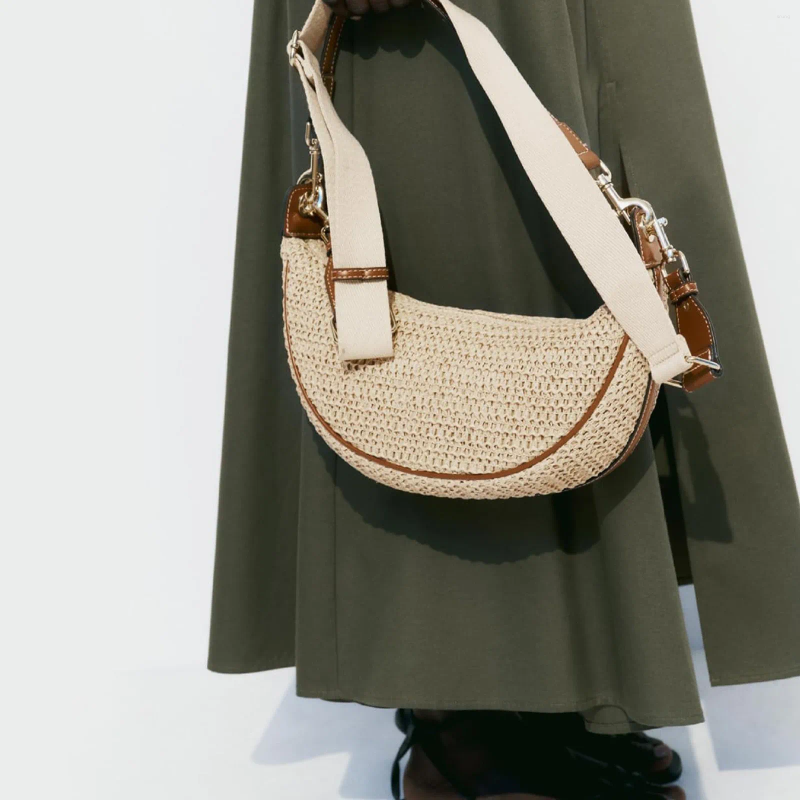 Ladies Crossbody Bag Crescent Dumpling Small Casual Shoulder Purse Handbag - Adjustable Strap PU Leather Multi-Color