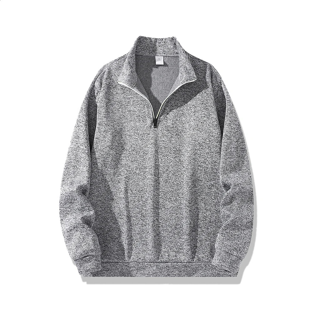 Mens Collar Half zipper Sweatshirts Spring Autumn Casual Pullover for Male Sweat Outdoor Turtleneck Coats Solid Sweatshir 240904