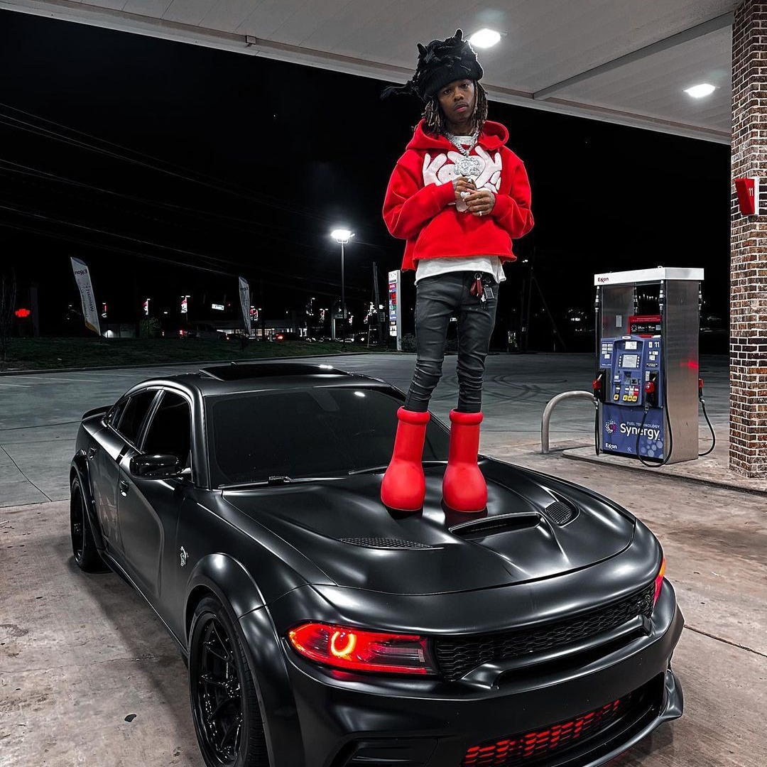 Men's Hoodies Foamed Letter Print Gothic Dark Y2K Hoodie Loose-Fitting