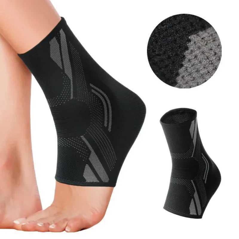 1pc Sports Ankle Support Compression Nylon Ankle Protector Elastic Knitted Breathable Bootabll Basketball Protective Ankle Brace Y240913
