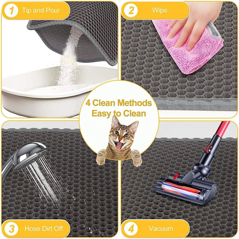 2025 new Waterproof Double Layer Cat Trapping Pet Litter Box Mat Clean Pad Products For Cats Accessories