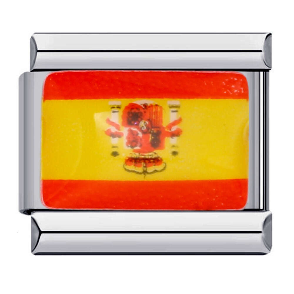 New Titanium Steel Welding Drip Oil Cartoon DIY Module Italian Charm Bracelet Fit 9mm Bracelet Jewelry DIY Making Gifts