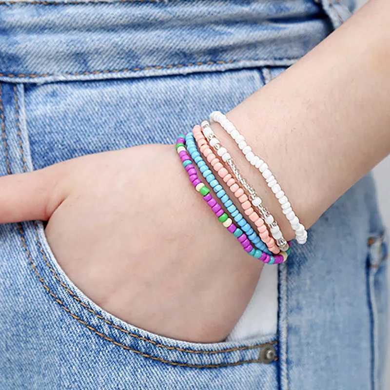 17 pieces/set elastic beads bracelet Bohemian stackable bracelet beach bracelet accessories W240913