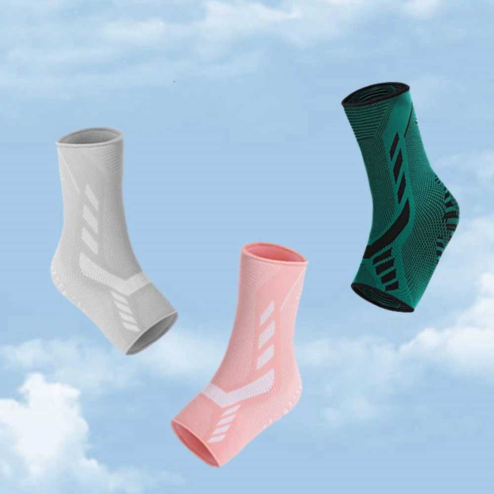 1 Pair Nylon Knitting Sports Ankle Support Compression Elastic Sports Gel Heel Pads Heel Cushion Soles Insole Y240913