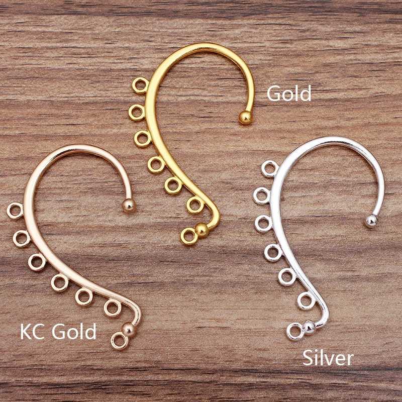 10pcs Earrings DIY Hair Jewelry Making Gold Color Wedding Accessories Copper Metal Bridal Hair Combs Findings Component 60x36mmX240913