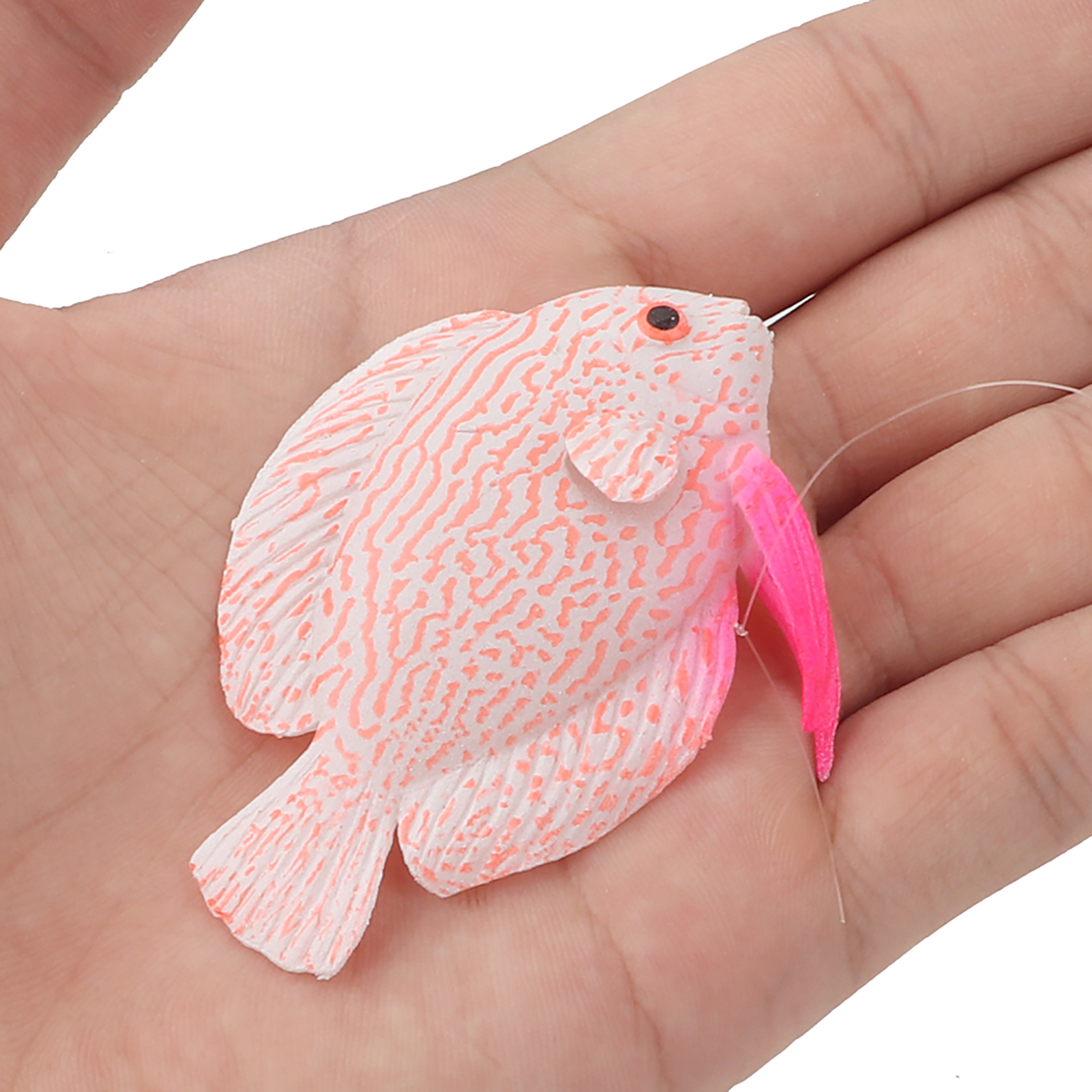 Artificial Silicone Fish Tank Ornament, Aquarium Decoration Accessory, Luminous, Fake Fish, Landscape, 4Pcs