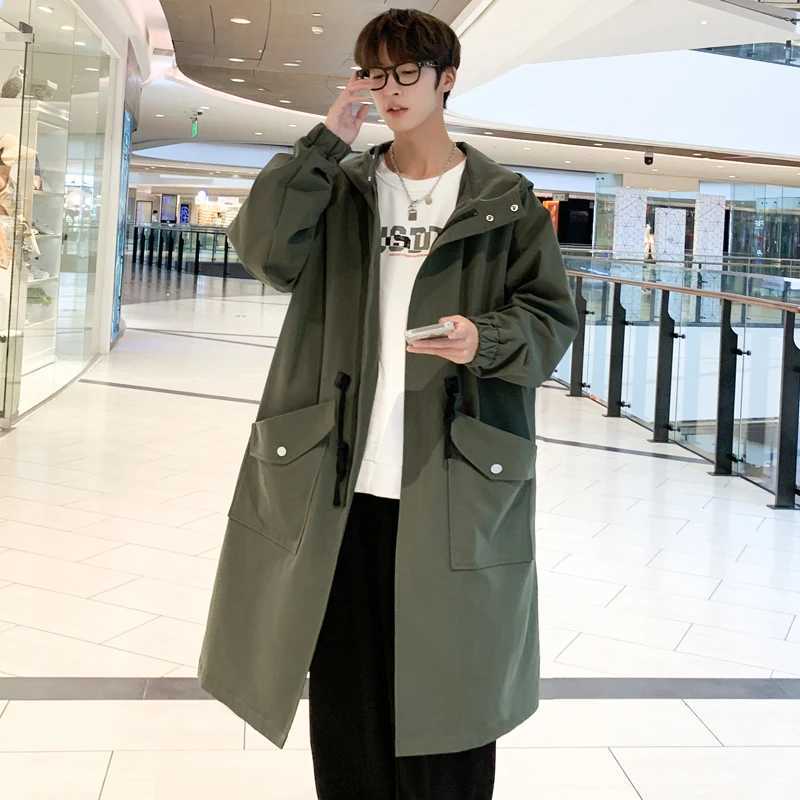 Misniki 2024 New Men Trench Coat Men Jacket Overcoat Casual Mens Windbreakers Solid Color Men Fashion Outwear JP62 Y240913