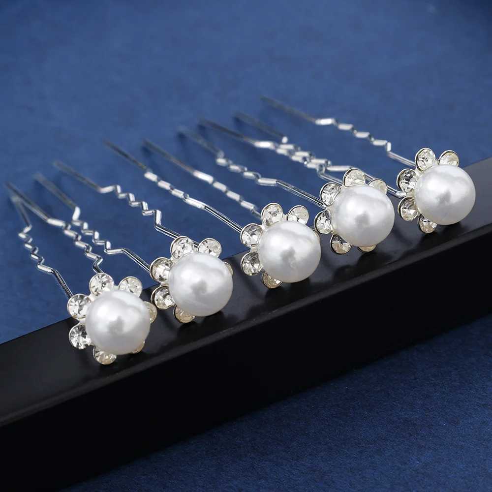 20Pack Women U-shaped Pin Metal Barrette Clip Hairpins Simulated Pearl Bridal Tiara Hair Accessories Wedding Hairstyle ToolsX240913