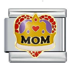 Family Member Titanium Steel Gold-Plated Welding DIY Bracelet Italian Charm Bracelet Italian Charm Links Stainless Steel Fit 9Mm Bracelet Jewelry DIY 