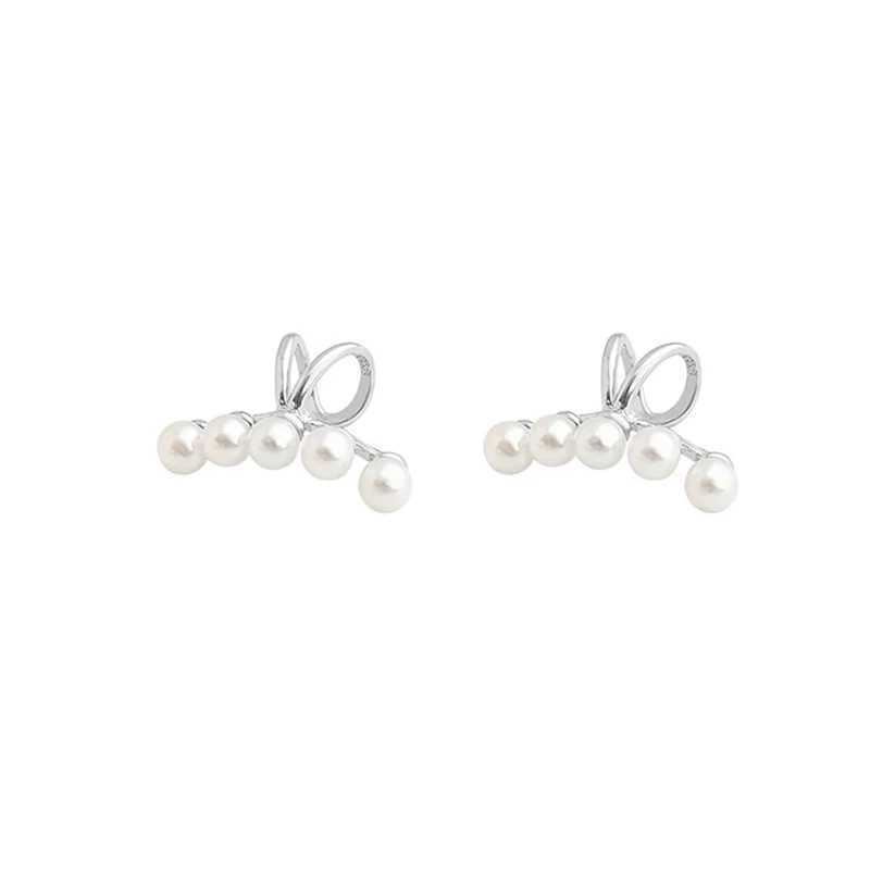 1pcs/sets Ear Cuff Cross Clip On Pearl Earrings Fake Piercing Earcuffs For Women Earcuff Faux Earings Jewelry No Hole AccessoryX240913