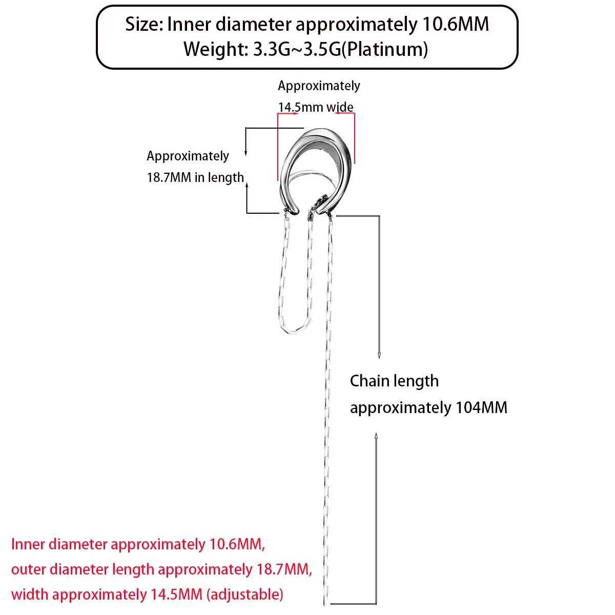 Korean version minimalist S925 sterling silver double-layer hollow geometric ear clip for womens long tassel ear bone clipX240913