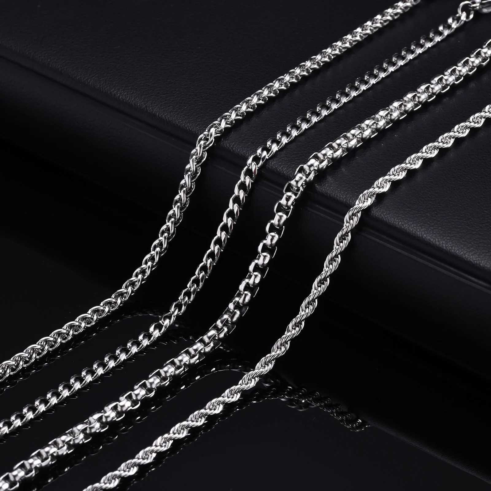 Vnox 2/3/4/5pcs Bracelets for Men Women Never Fade Unisex Bracelet Jewelry Set Simple Cuban Chain Figaro Rpe Box Snake ChainX240913