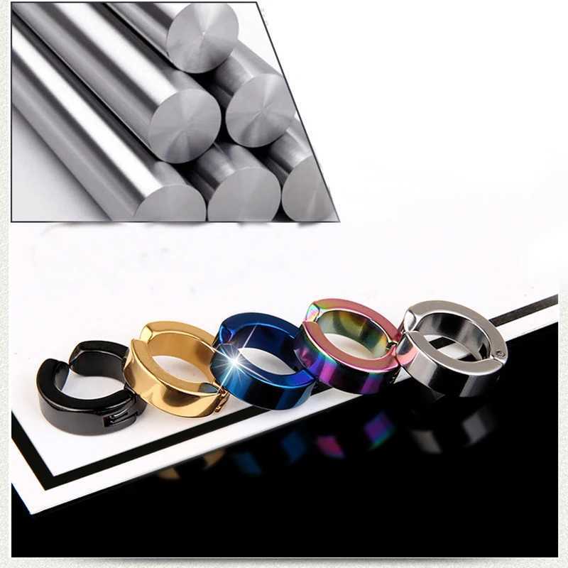 1 Pc Ear Clip Non Piercing Earrings Fake Earrings for Men Circle Round Earring Fashion Punk Rock Style Jewelry GiftX240913