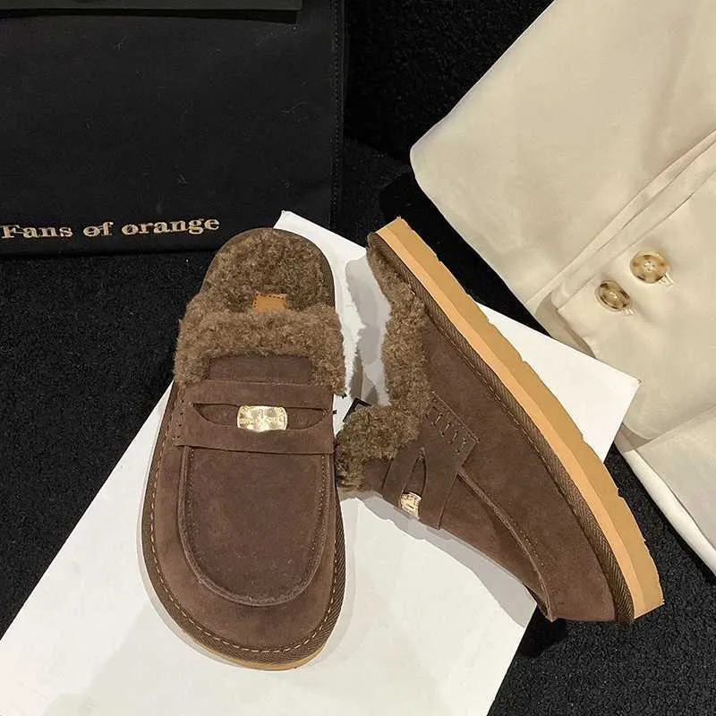 Winter Outdoor Cotton Casual Fashionable Warm Boots Comfortable and Non-slip Womens Home Slippers XW6.5 32bc