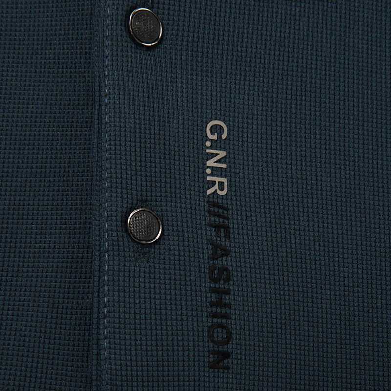 New mens long sleeved polo shirt for autumn 2024 business casual slim fit elastic top fashion classic solid color mens brand T-shirt W250414